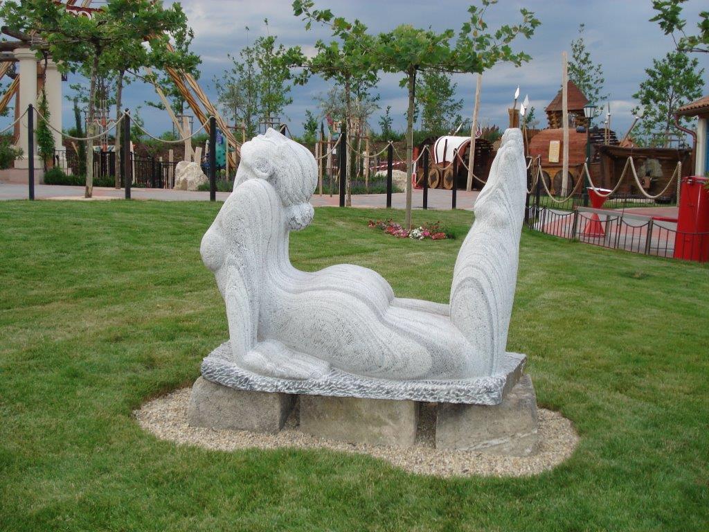 Skulptur Nymphe in Wachauer Marmor
